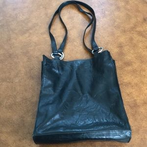 Black leather purse